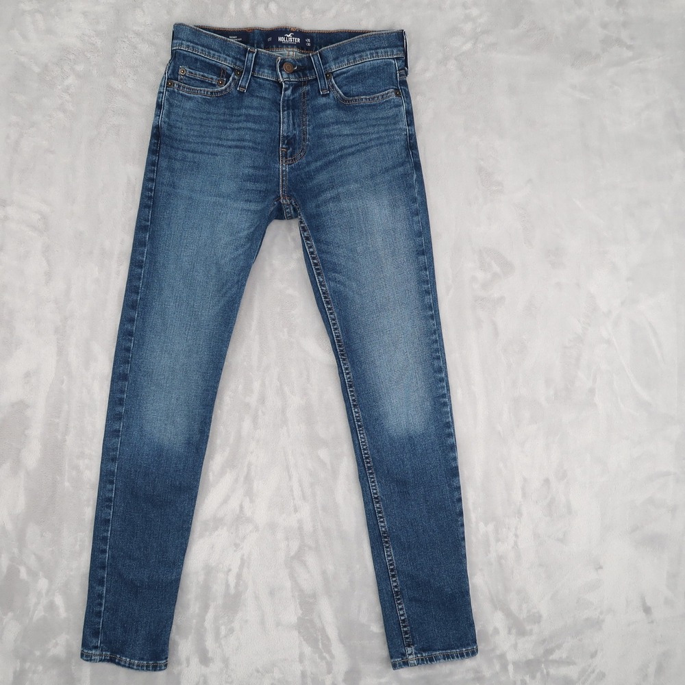 Hollister Skinny Jeans Mens 26x30 Blue Epic Flex Medium Wash Stretch Preppy